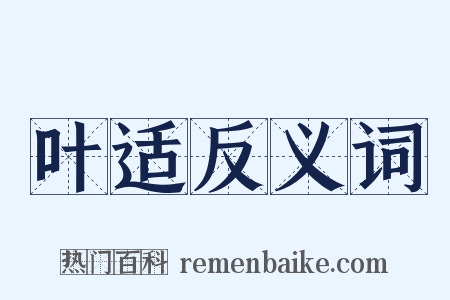 叶适反义词是什么意思的图片
